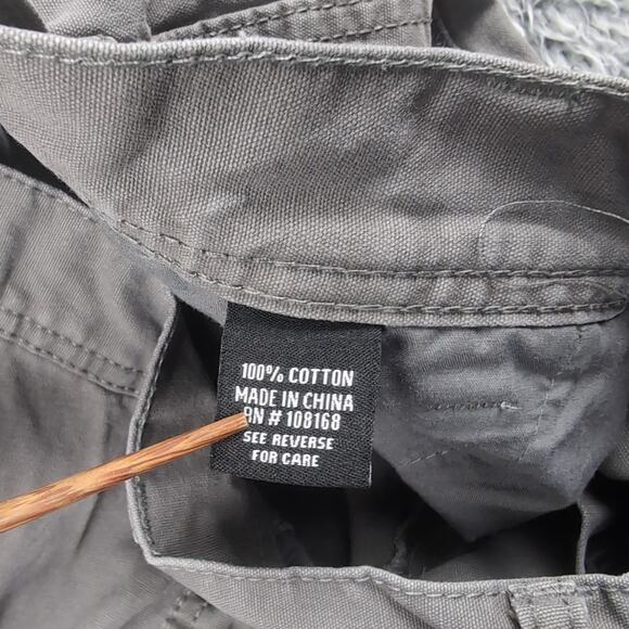 RSQ Pants Men 29x32 Gray Khaki Canvas Utility Cargo Workwear Chore Straight Leg - Picture 5 of 10